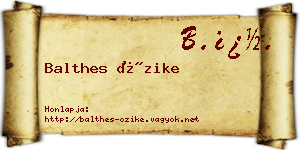 Balthes Őzike névjegykártya